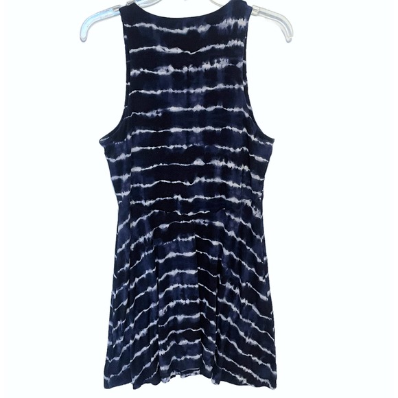 Athleta Santorini Thera Printed Dress Women’s Navy & White Tie Dye Size LP - Picture 11 of 16